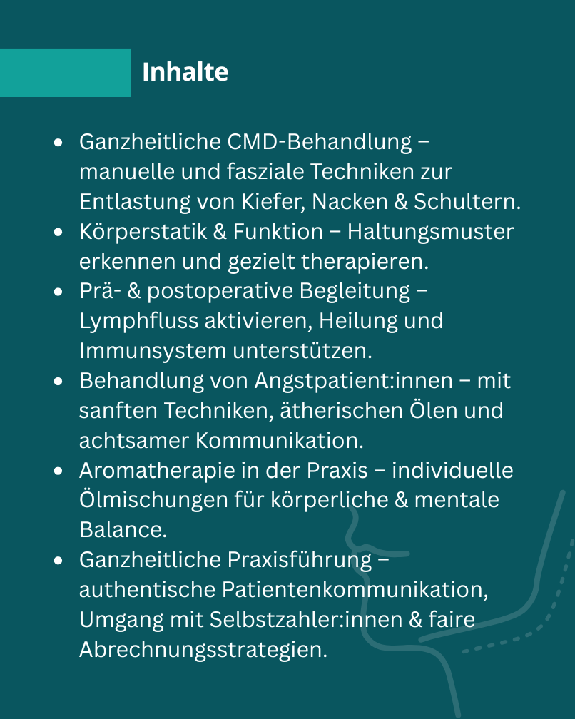 Faszien-Aroma-Kieferbalance Spezialist:in