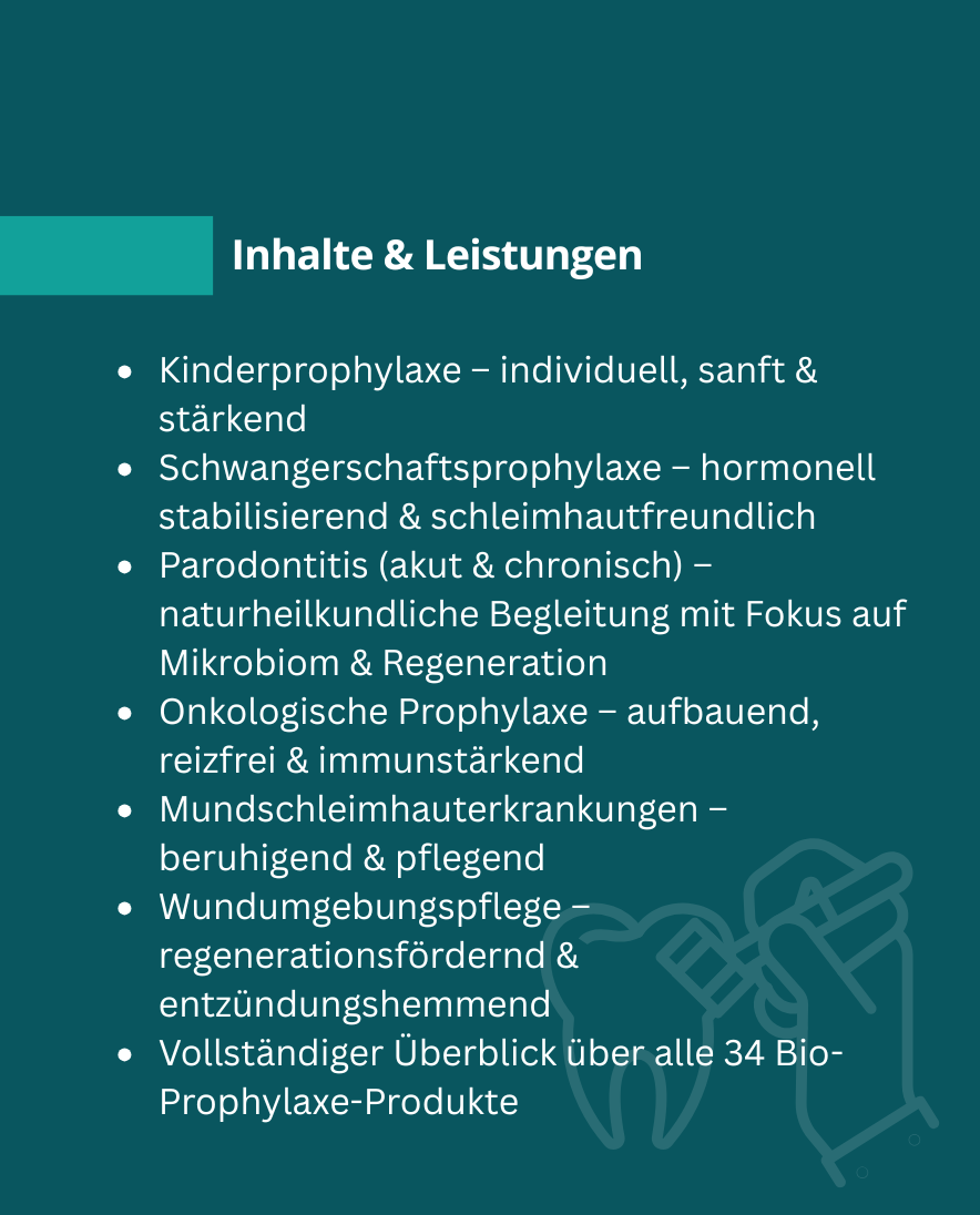 Aufbaukurs: Naturreinen Bio-Prophylaxe