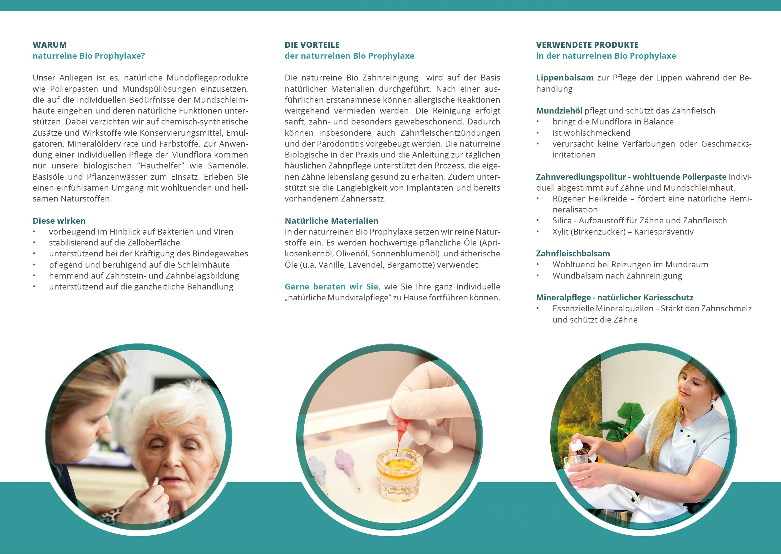 Flyer Naturreine Bio Prophylaxe