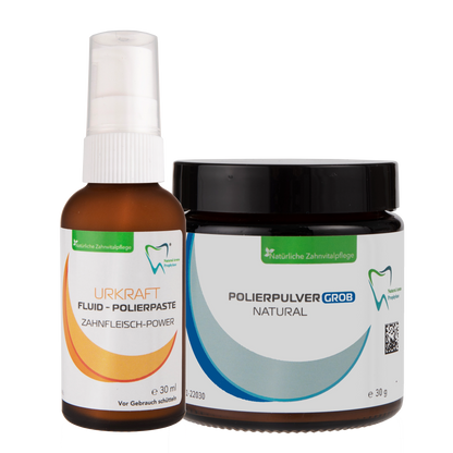 Bio Polierpaste GROB Zahnfleisch Power - Fluid und Polierpulver